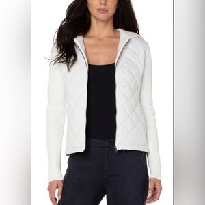 Liverpool quilted hooded sweater size medium